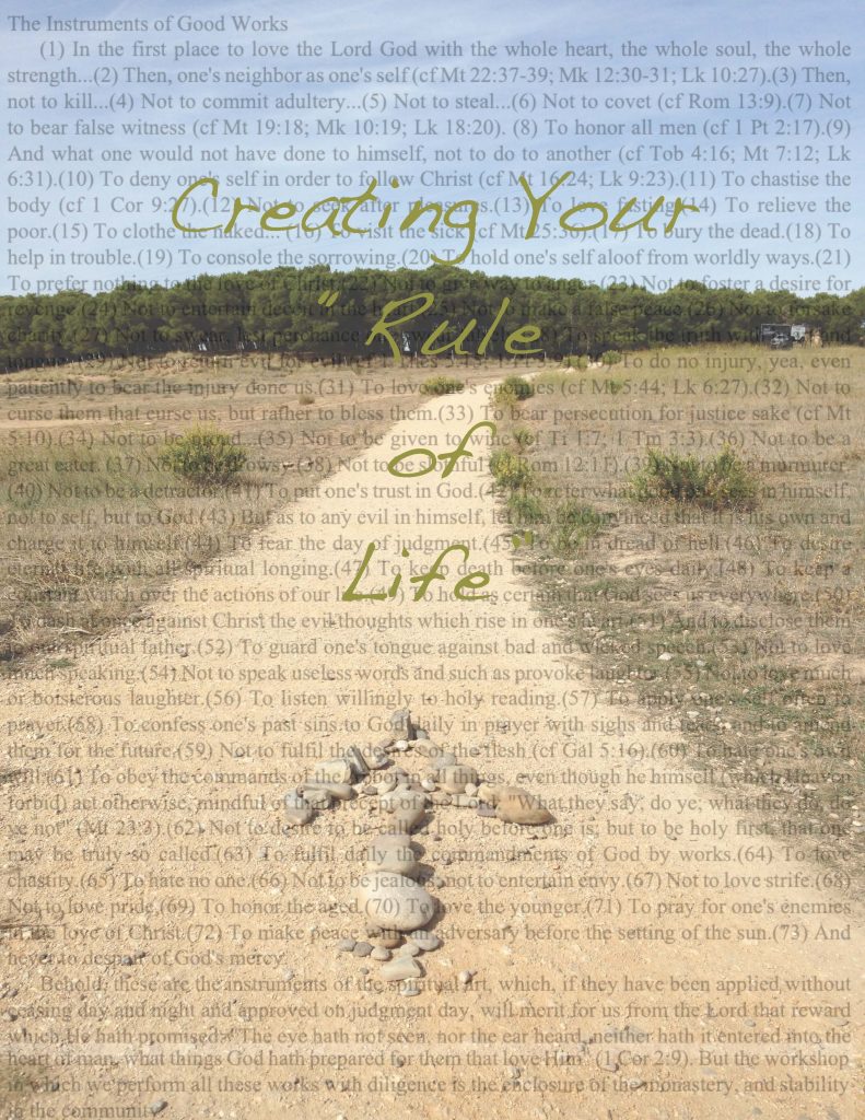 The cover of the "Creating Your Rule of Life" devotional guide.