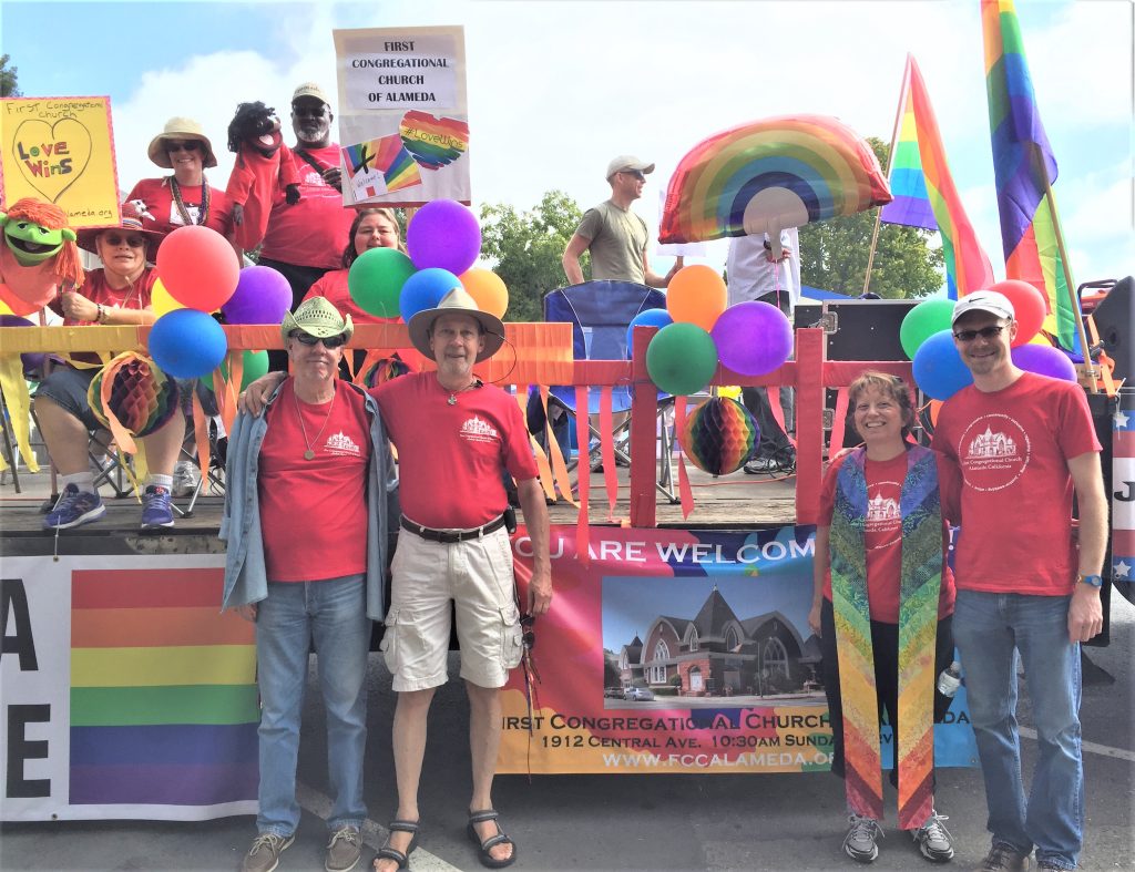 FCCA Pride contingent at the Alameda Fourth of July parade, 2015.